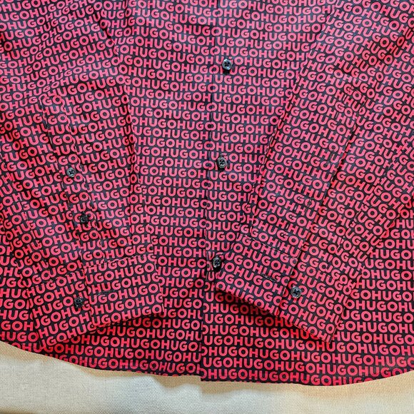 Hugo Boss Men's Ero3-W Extra Slim Long Sleeve Logo Shirt - Size M - Picture 4 of 12